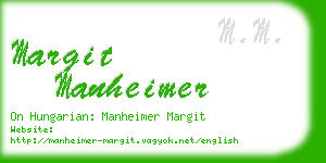 margit manheimer business card